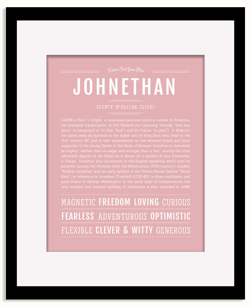 Frame Options | Dusty Rose | Black Frame, Matted