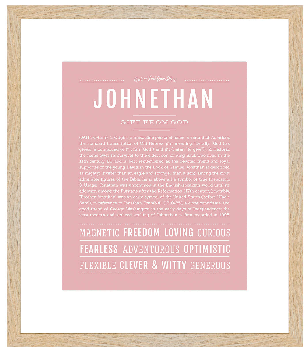 Frame Options | Dusty Rose | Maple Frame, Matted