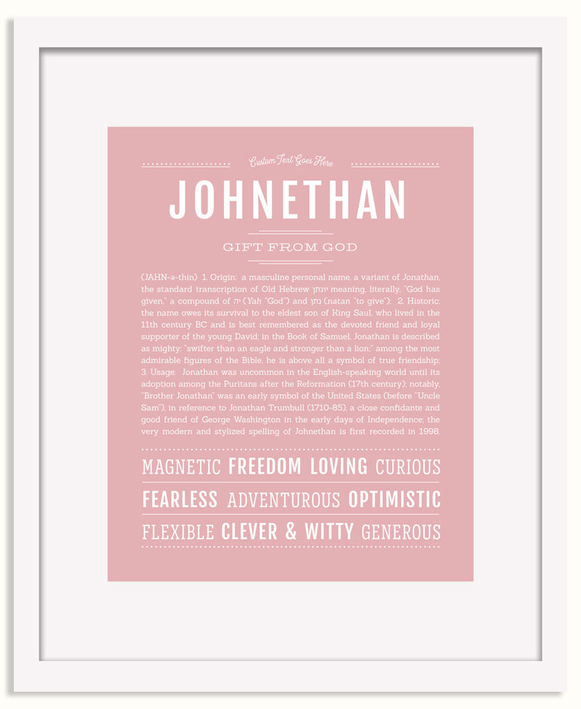 Frame Options | Dusty Rose | White Frame, Matted