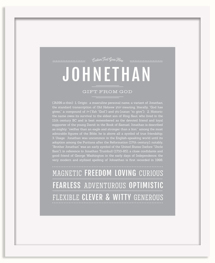 Frame Options | Light Gray | White Frame, Matted