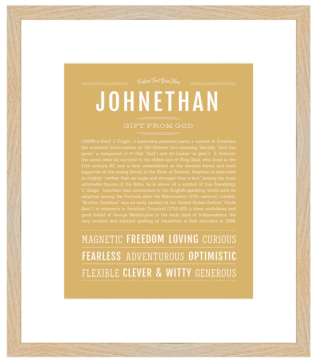 Frame Options | Matte Gold | Maple Frame, Matted