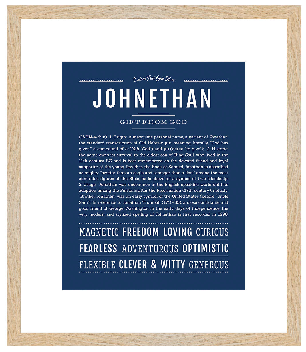 Frame Options | Midnight Blue | Maple Frame, Matted