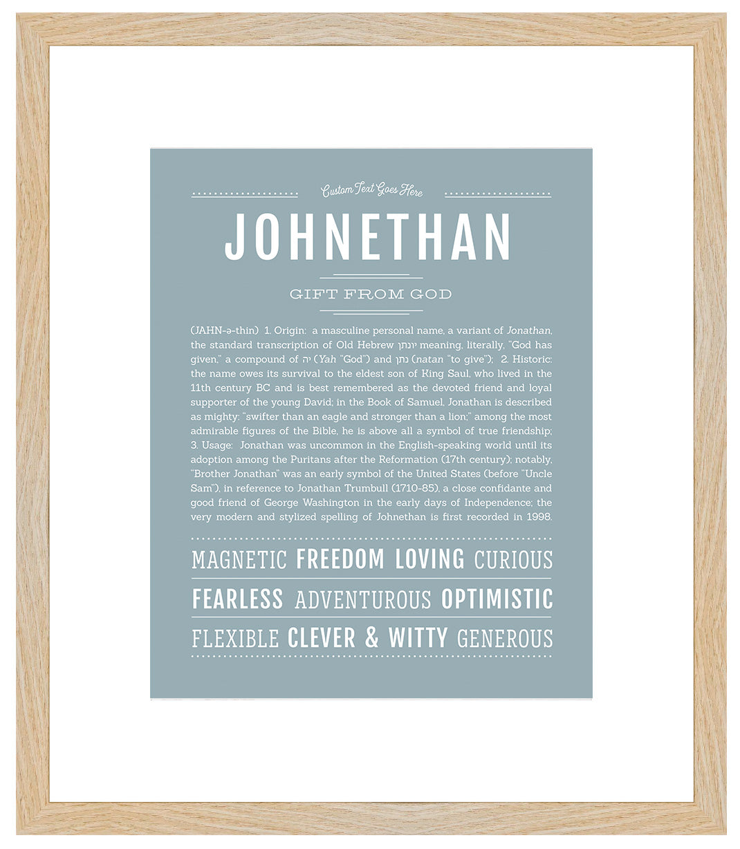 Frame Options | Powder Blue | Maple Frame, Matted