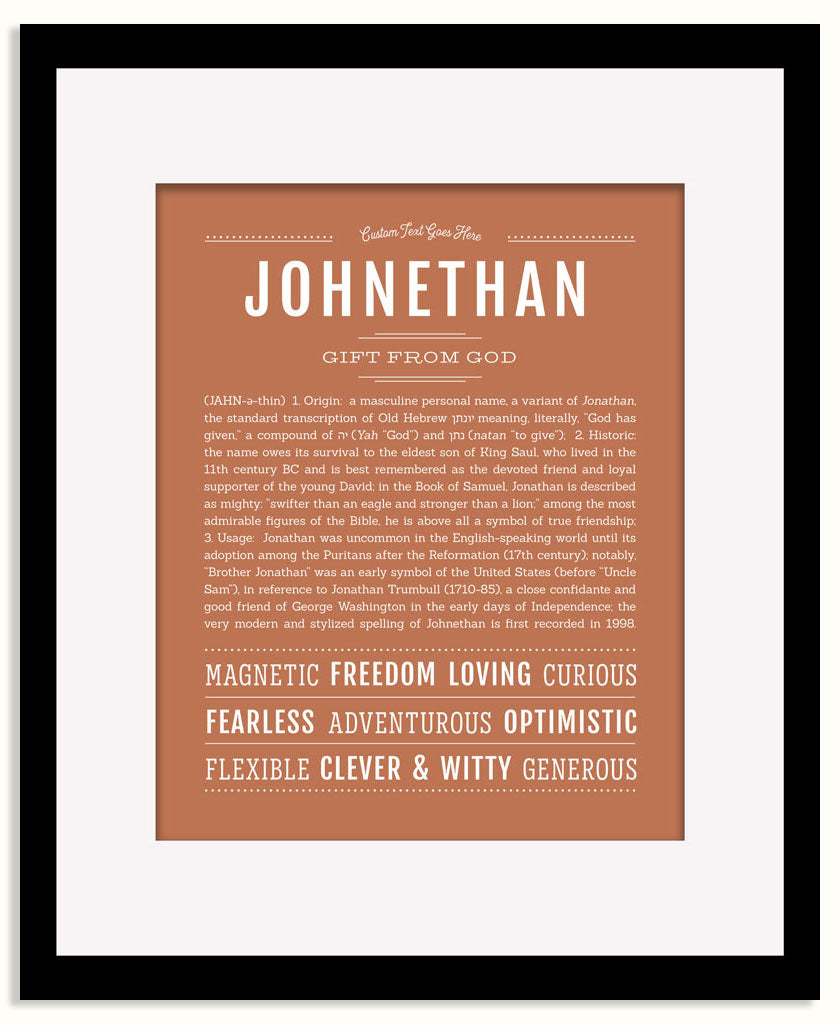 Frame Options | Terra Cotta | Black Frame, Matted