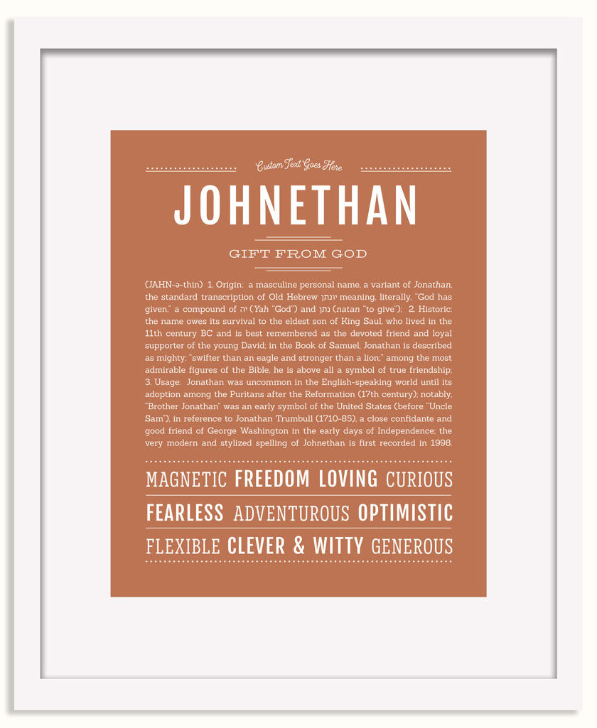 Frame Options | Terra Cotta | White Frame, Matted