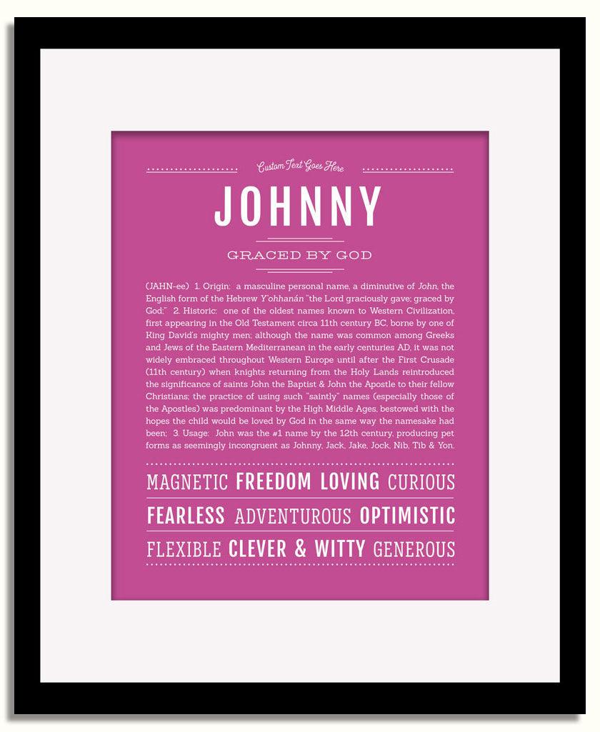 Frame Options | Dark Pink | Black Frame, Matted