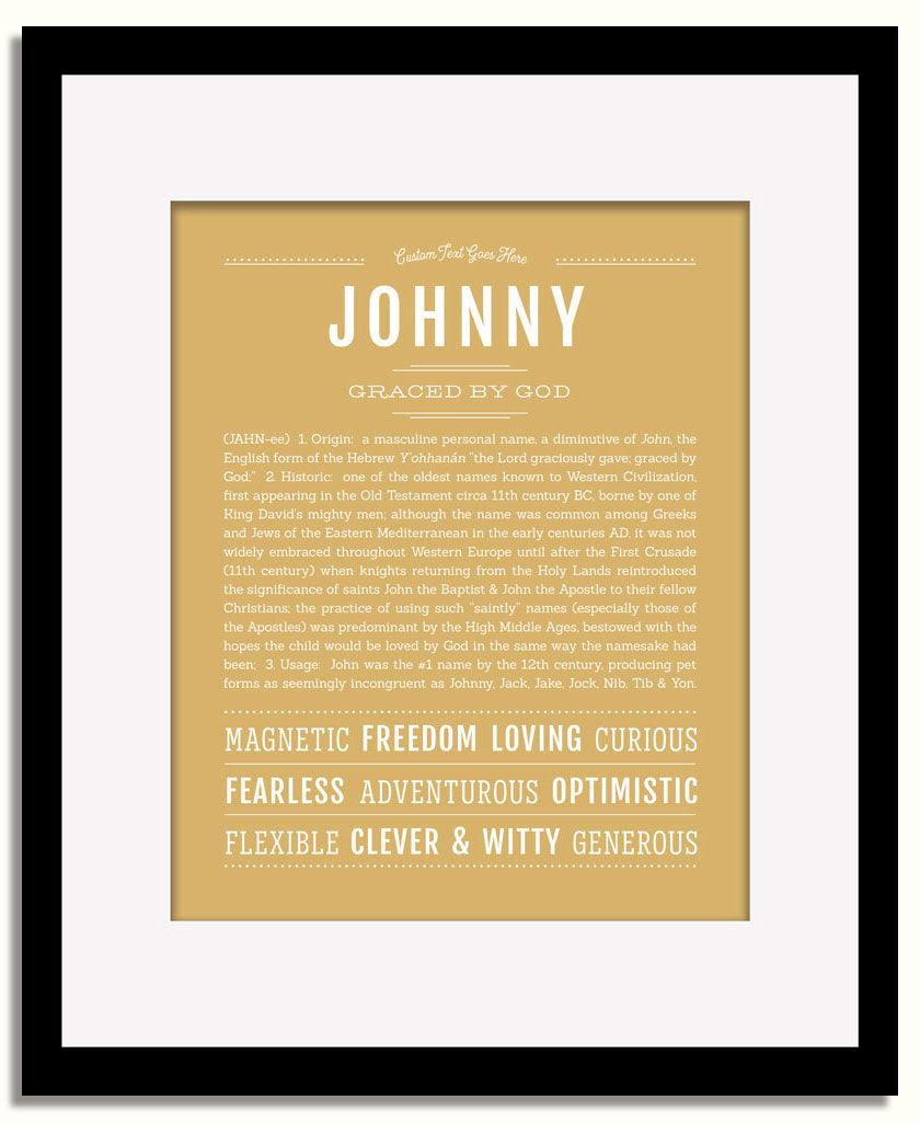 Frame Options | Matte Gold | Black Frame, Matted