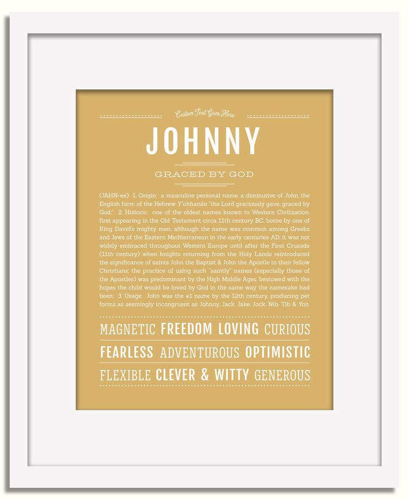 Frame Options | Matte Gold | White Frame, Matted