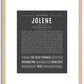 Jolene | Name Art Print