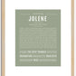 Jolene | Name Art Print