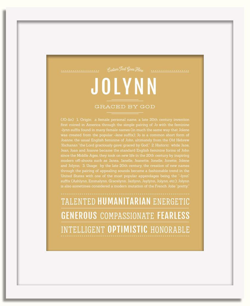 Frame Options | Matte Gold | White Frame, Matted