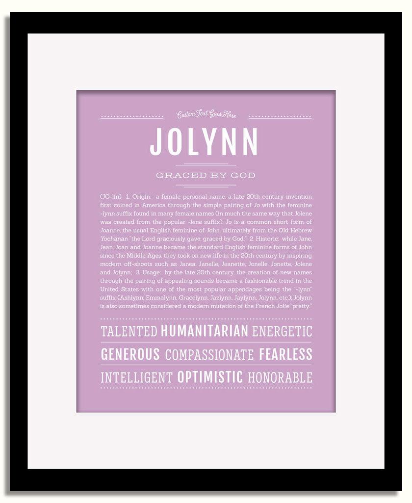 Frame Options | Lilac | Black Frame, Matted