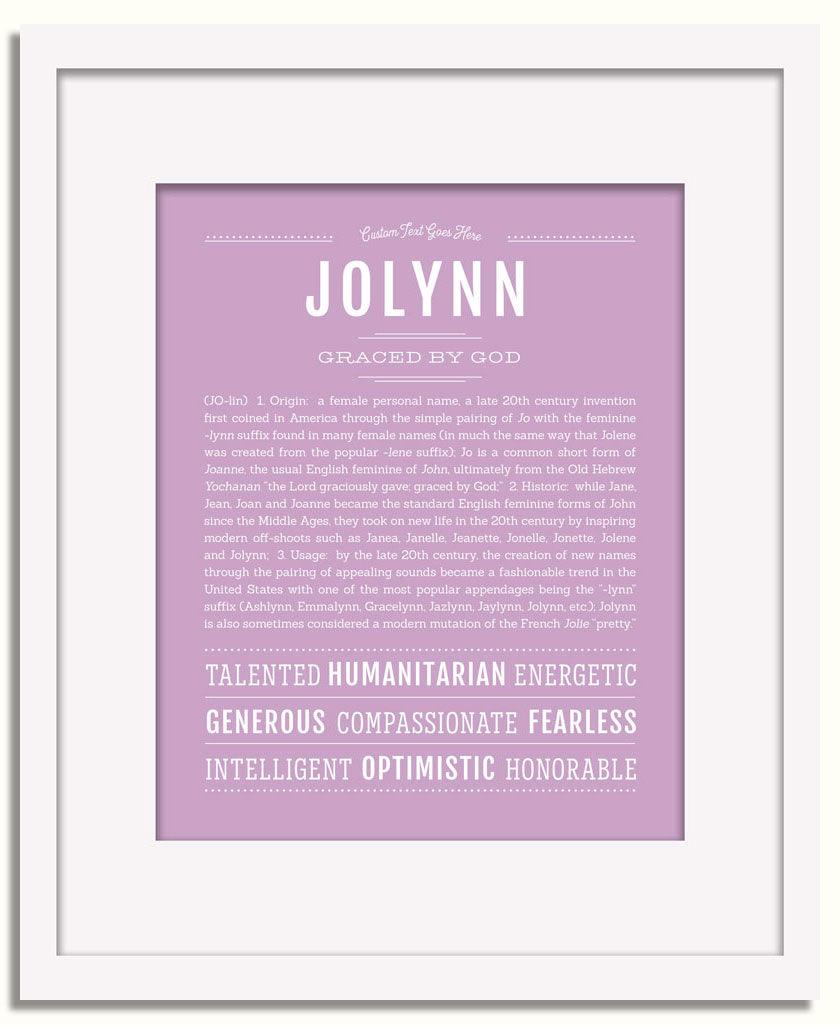 Frame Options | Lilac | White Frame, Matted