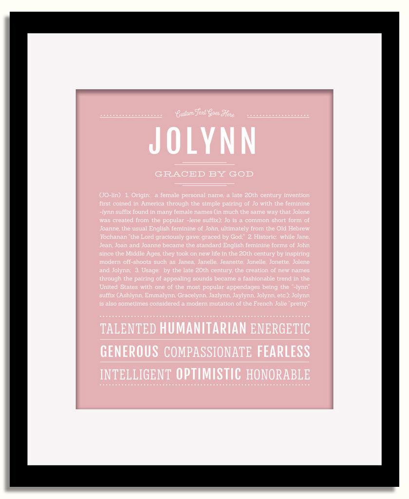 Frame Options | Dusty Rose | Black Frame, Matted