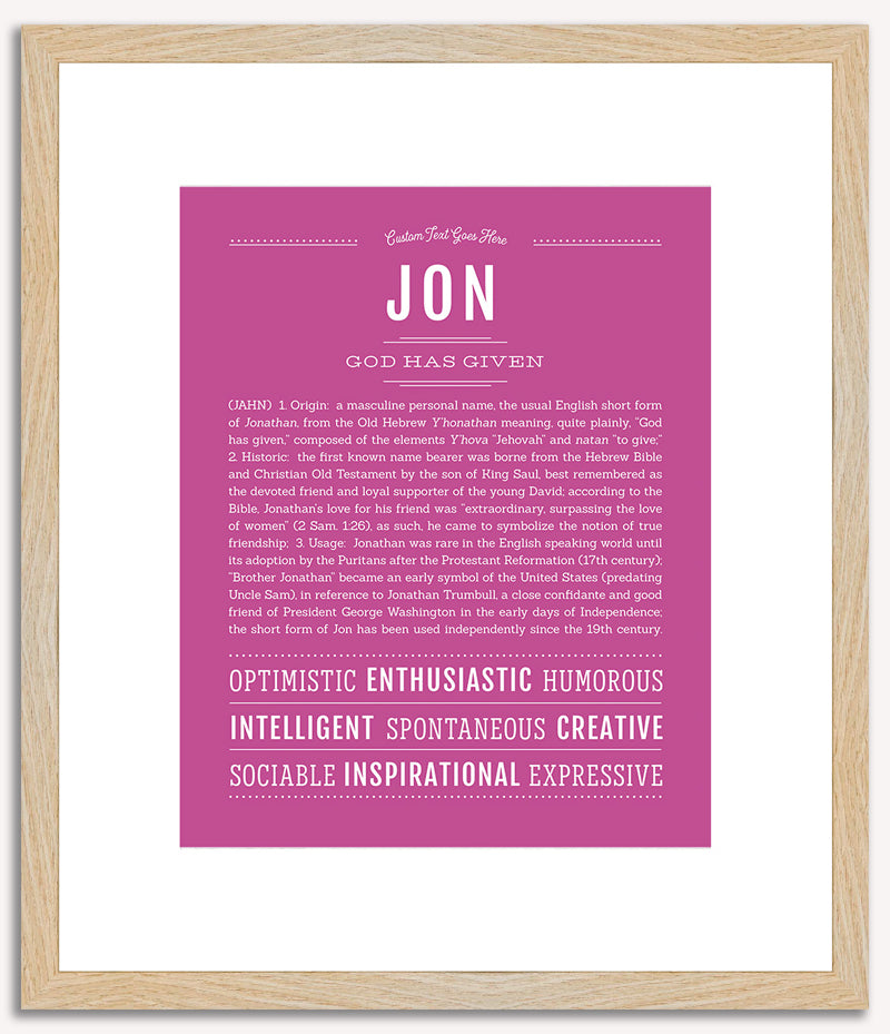 Jon | Name Art Print