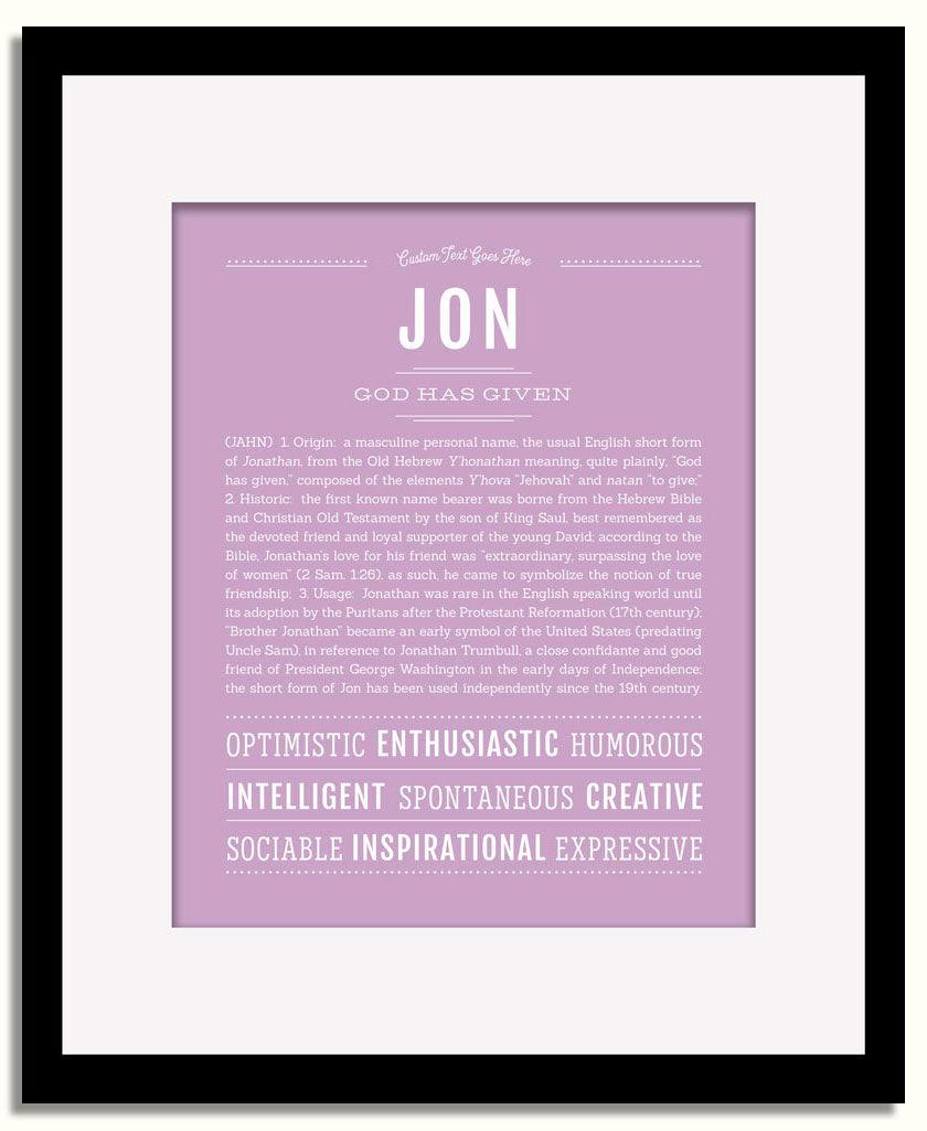 Frame Options | Lilac | Black Frame, Matted