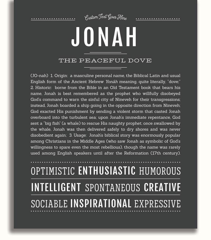 Jonah | Name Art Print – Name Stories