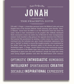 Jonah | Name Art Print – Name Stories