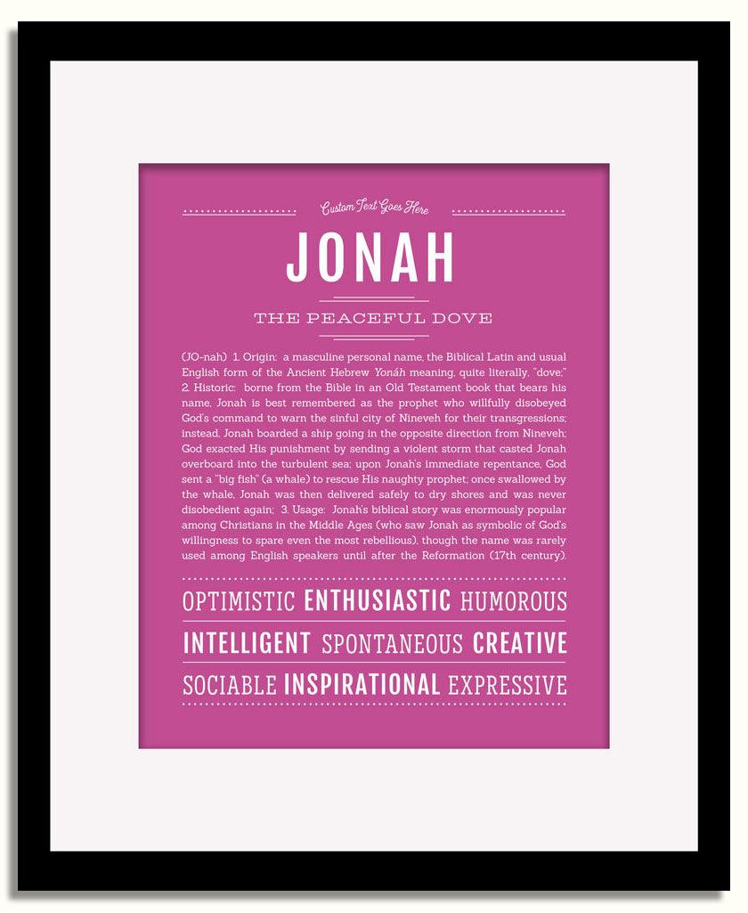 Frame Options | Dark Pink | Black Frame, Matted