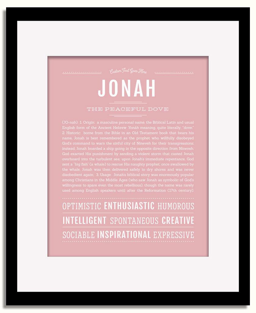 Frame Options | Dusty Rose | Black Frame, Matted