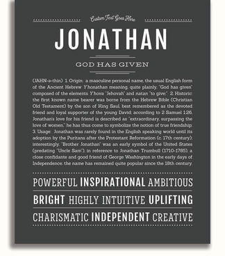 Jonathan | Name Art Print – Name Stories