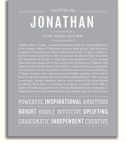 Jonathan | Name Art Print – Name Stories