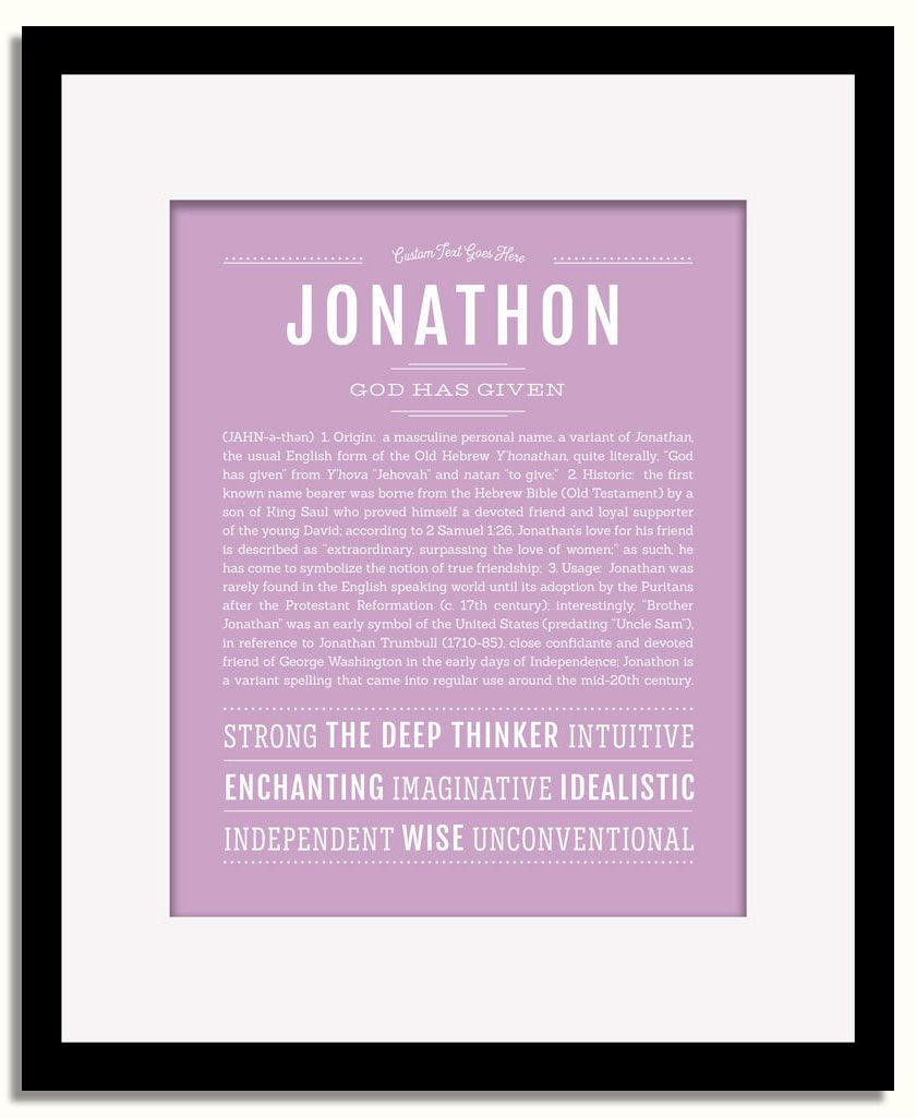 Frame Options | Lilac | Black Frame, Matted