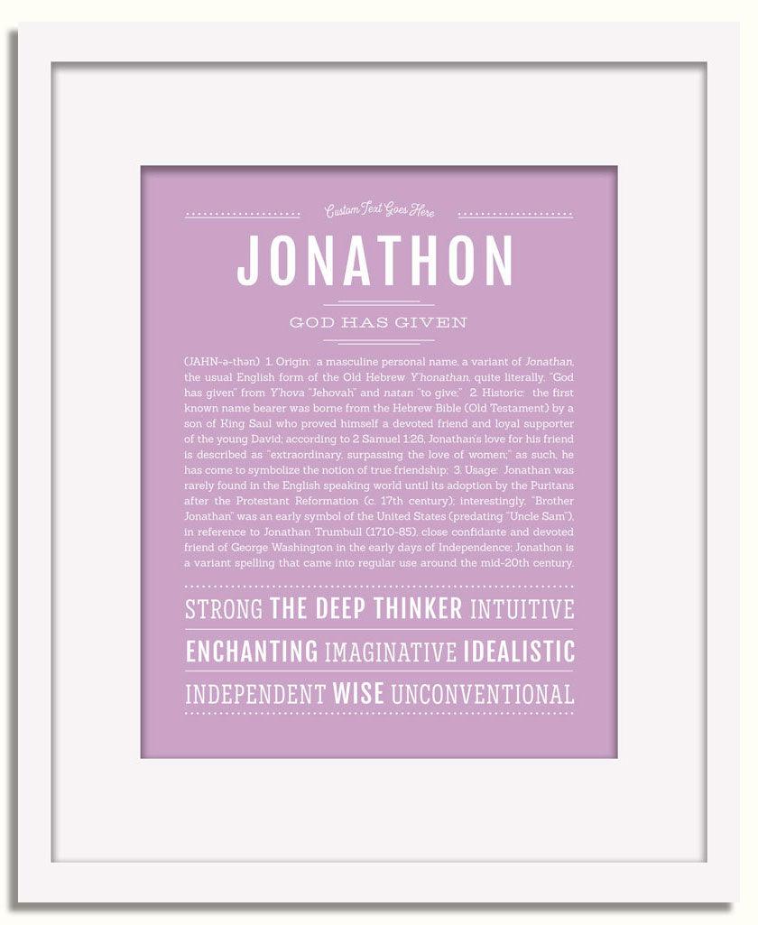 Frame Options | Lilac | White Frame, Matted