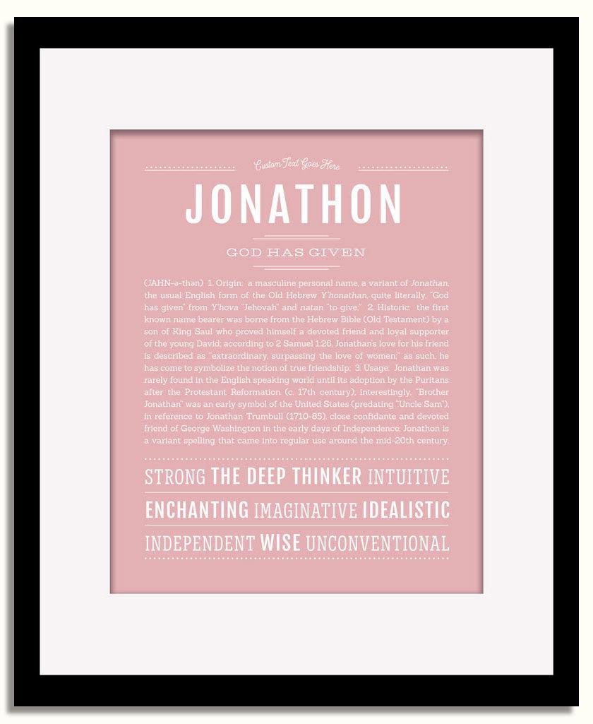 Frame Options | Dusty Rose | Black Frame, Matted