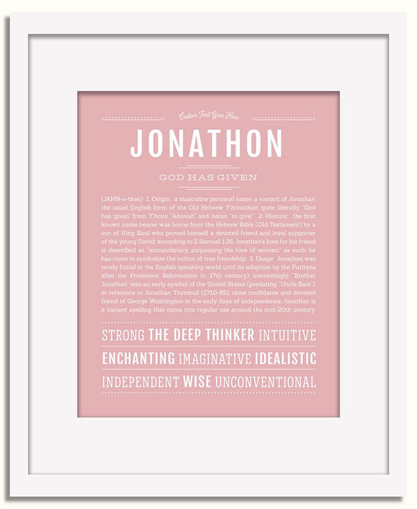 Frame Options | Dusty Rose | White Frame, Matted