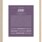 Joni | Name Art Print