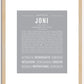 Joni | Name Art Print