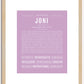 Joni | Name Art Print