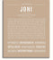 Joni Personalized Name Meaning Art Prints – Name Stories