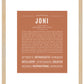 Joni | Name Art Print