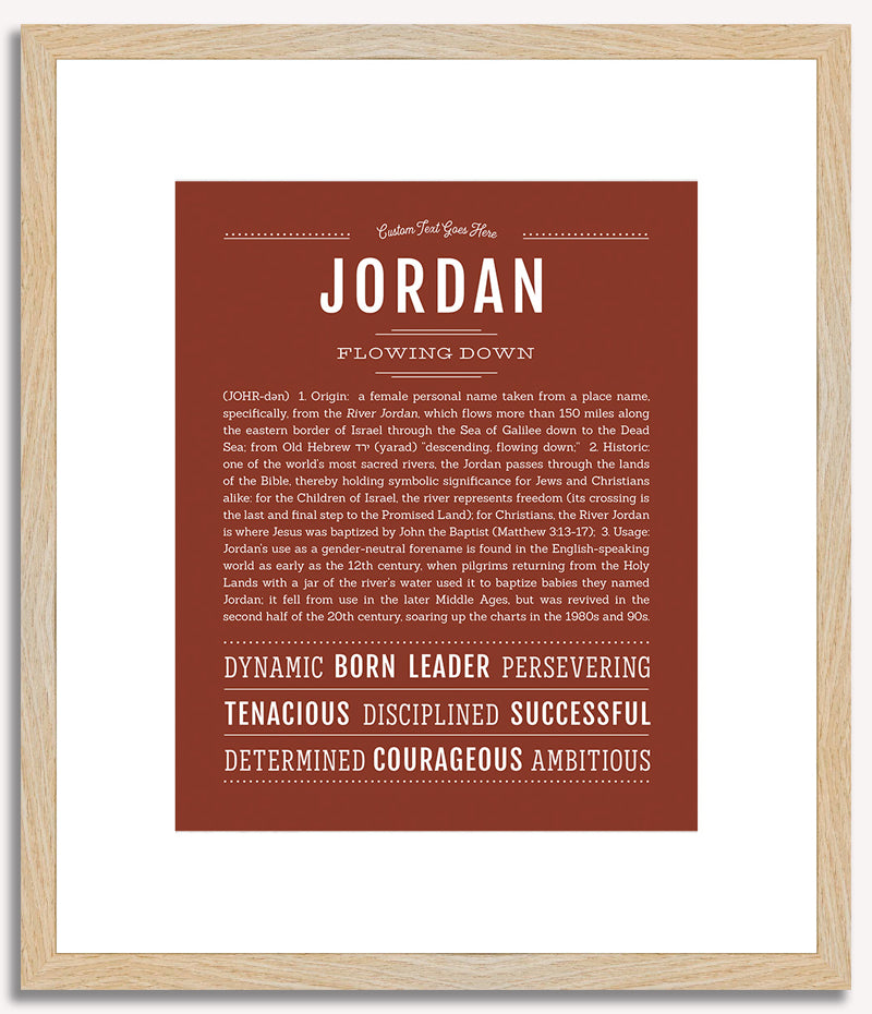 Jordan (female) | Name Art Print