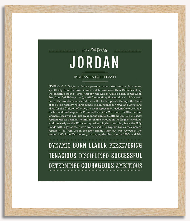 Jordan (female) | Name Art Print