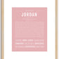 Jordan (female) | Name Art Print