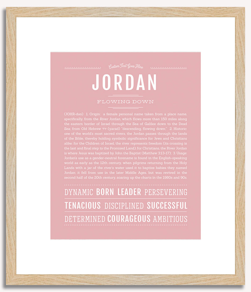 Jordan (female) | Name Art Print