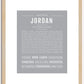 Jordan (female) | Name Art Print