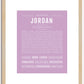 Jordan (female) | Name Art Print