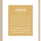 Jordan (female) | Name Art Print