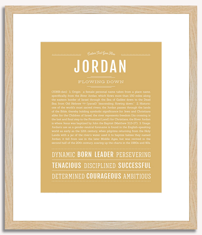 Jordan (female) | Name Art Print