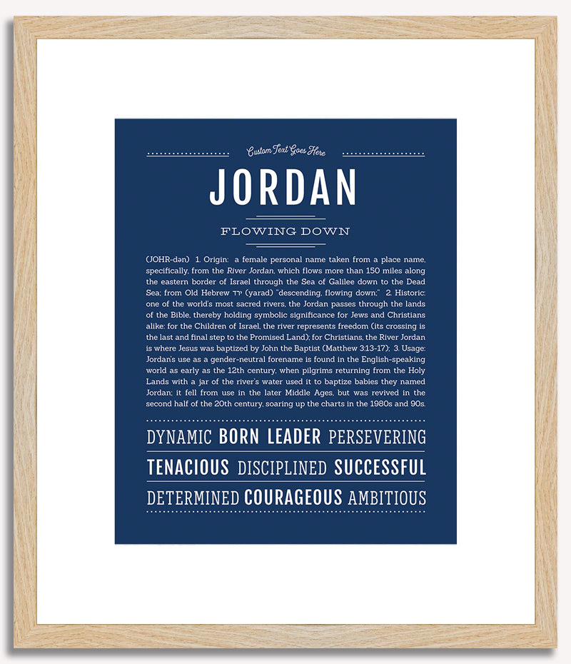 Jordan (female) | Name Art Print