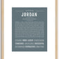 Jordan (female) | Name Art Print