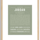 Jordan (female) | Name Art Print