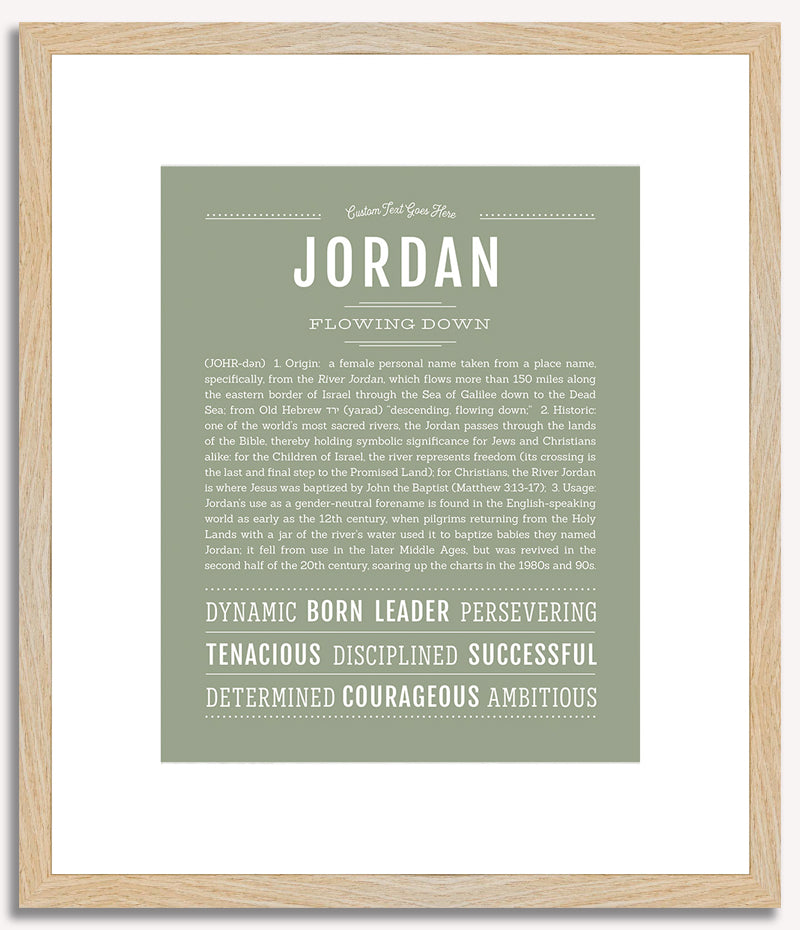 Jordan (female) | Name Art Print