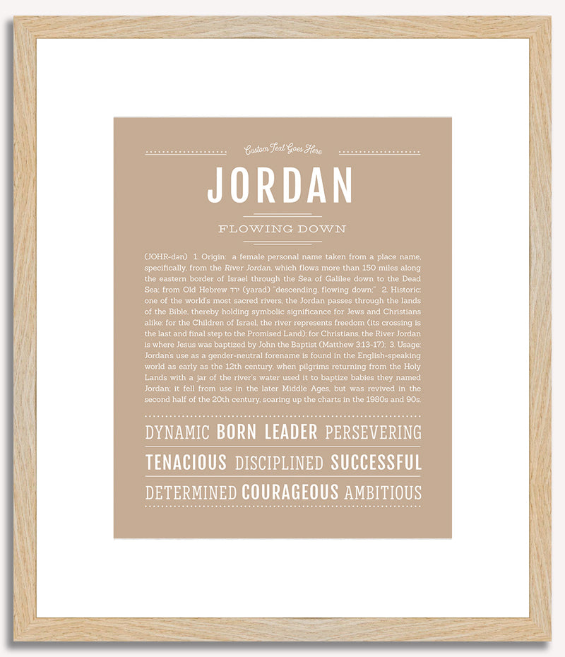 Jordan (female) | Name Art Print