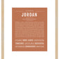 Jordan (female) | Name Art Print