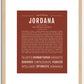 Jordana | Name Art Print